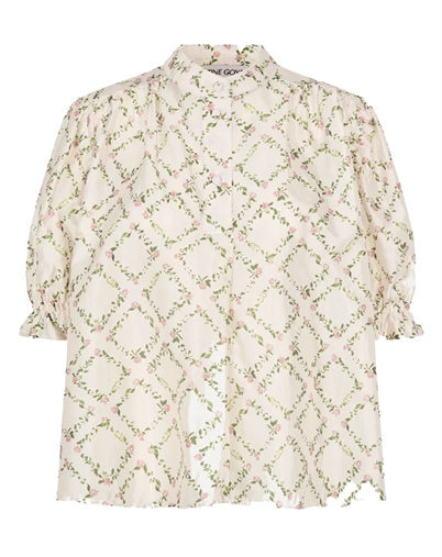 Stine Goya - Flat Texture Bluse - Sakura Check Pink
